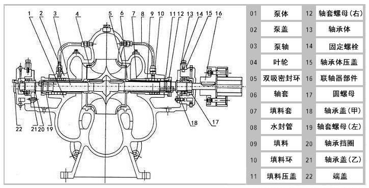 雙吸離心泵的結(jié)構(gòu)圖片